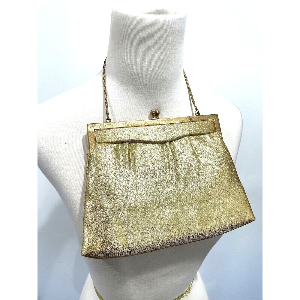 Vtg Best & Co 5th Ave New York‎ Gold Purse Clutch Satchel Clasp